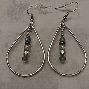 Silver teardrop earrings